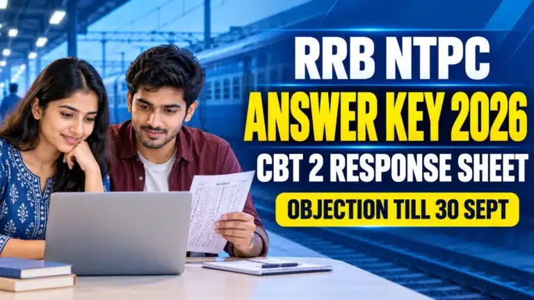 RRB NTPC Answer Key 2026 CBT 2 Response Sheet