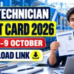 RRB Technician Admit Card 2026 CBT 6 से 9 अक्टूबर Download Link